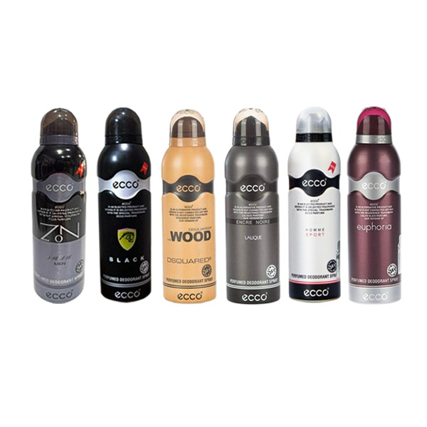 اسپری بدن مردانه اکو مدل A-9 حجم 200 میلی لیتر مجموعه 6 عددی