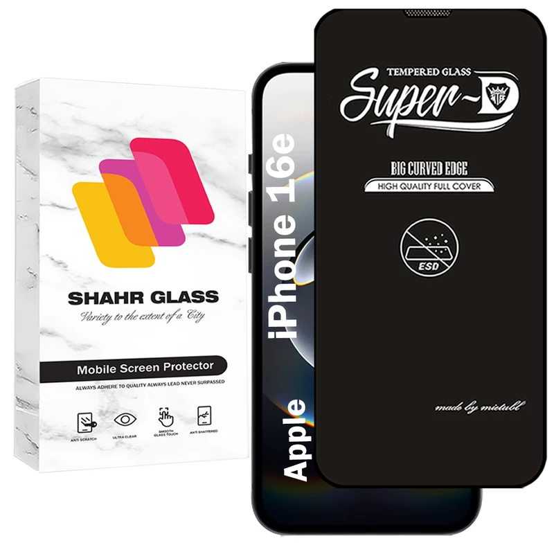 محافظ صفحه نمایش شهر گلس مدل SUPERDNSH مناسب برای گوشی موبایل اپل iPhone 16e