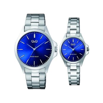 ست ساعت مچی عقربهای کوارتز زنانه و مردانه کیو اند کیو مدل C37A-004PY C36A-004PY