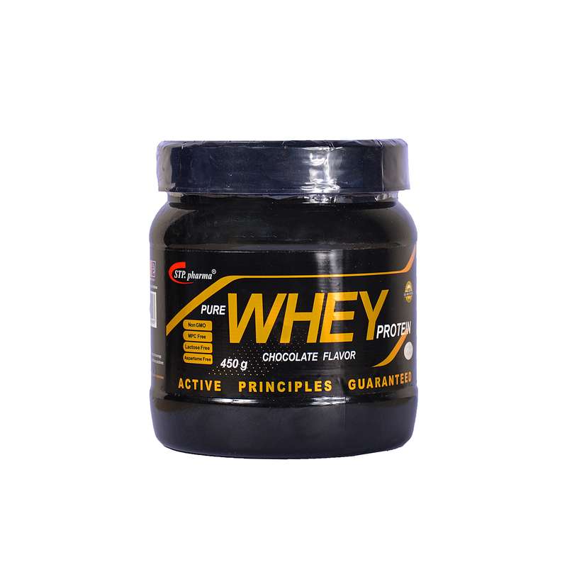 پودر وی پروتئین خالص اس تی پی فارما - 450 گرم پودر وی پروتئین خالص اس تی پی فارما - 450 گرم