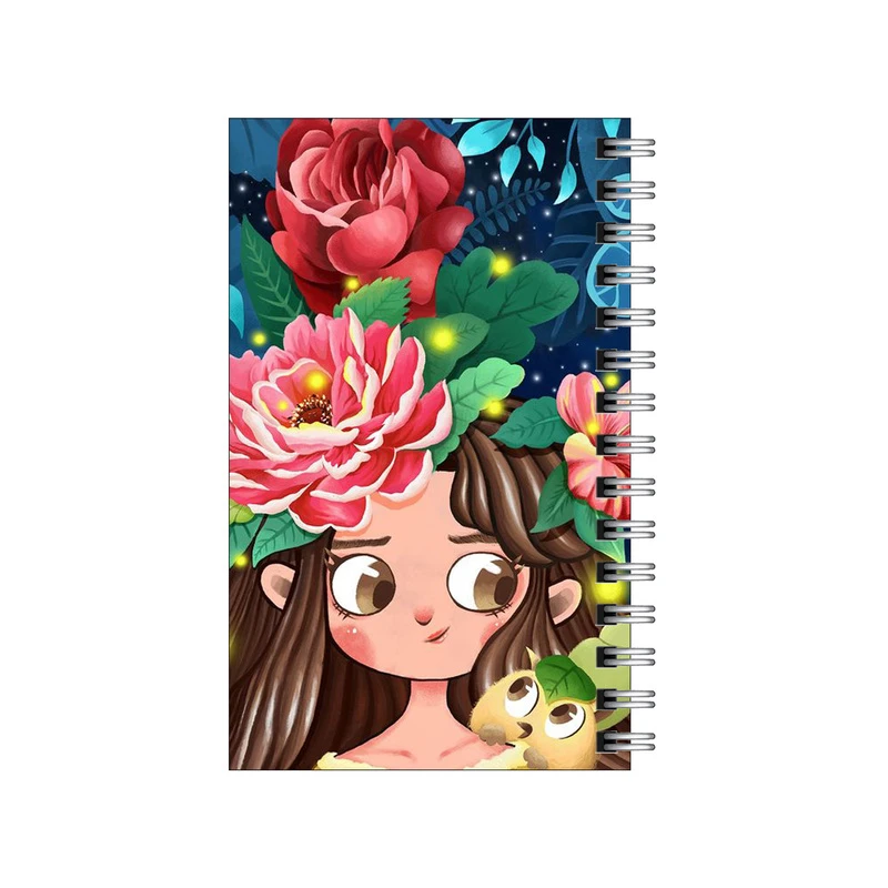 دفترچه یادداشت مدل to do list طرح دختر و تاج گل کد 0597271