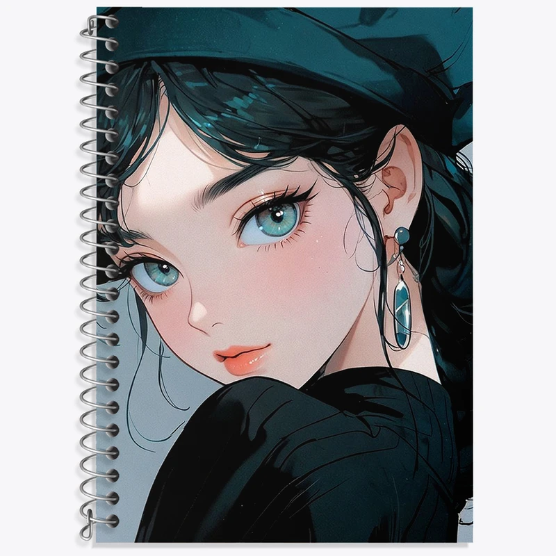 دفتر زبان 50 برگ خندالو مدل سه خط طرح دخترانه کد N2604