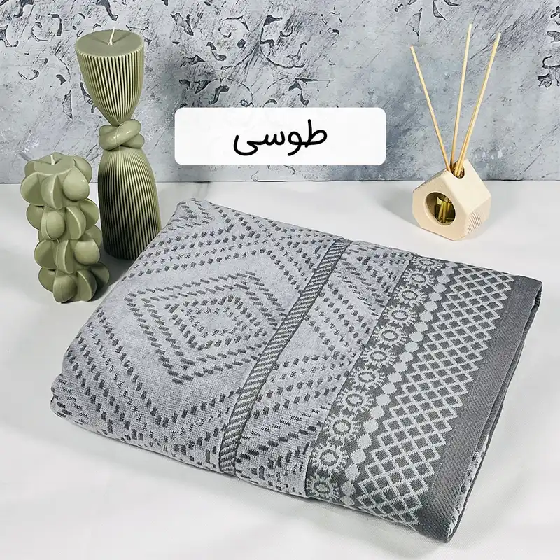 حوله حمام آذرریس طرح لیدیا سایز 100×165 سانتی متر