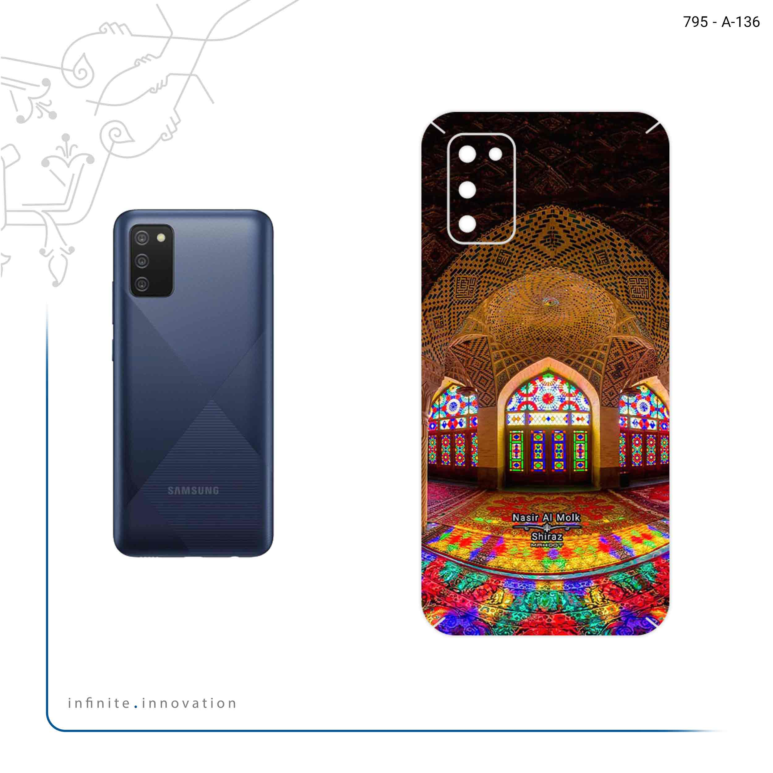 برچسب پوششی ماهوت مدل Nasir Al-Molk Mosque مناسب برای گوشی موبایل سامسونگ Galaxy A02S