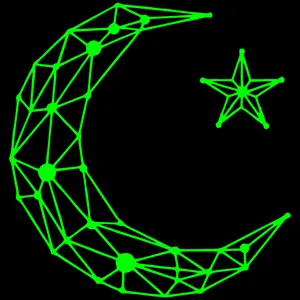 استیکر دیواری کودک مدل شبنما طرح ماه و ستاره 