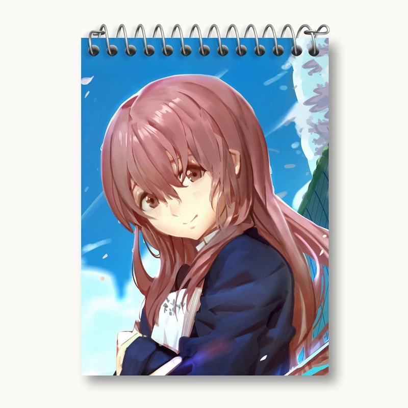 دفتر یادداشت 50 برگ خندالو مدل شوکو نیشیمیا انیمه سایلنت ویس A Silent Voice کد 15827
