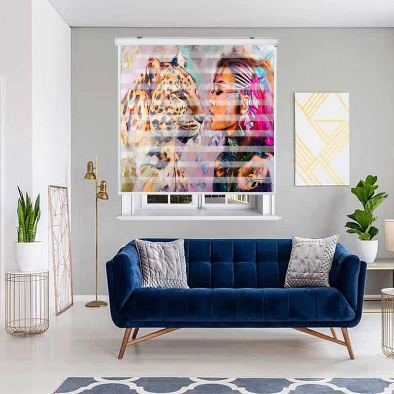 پرده زبرا زیو مدل P6018 سایز 150x200 سانتی متر