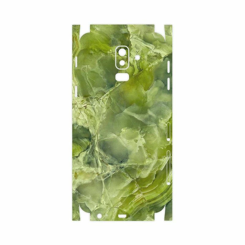 برچسب پوششی ماهوت مدل Green Crystal Marble-FullSkin مناسب برای گوشی موبایل سامسونگ Galaxy J8