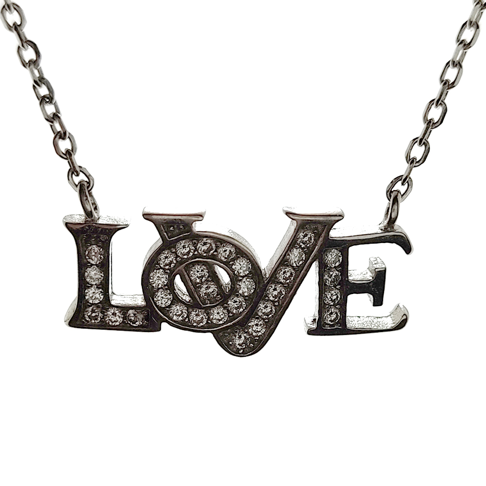 گردنبند نقره زنانه مدل عشق