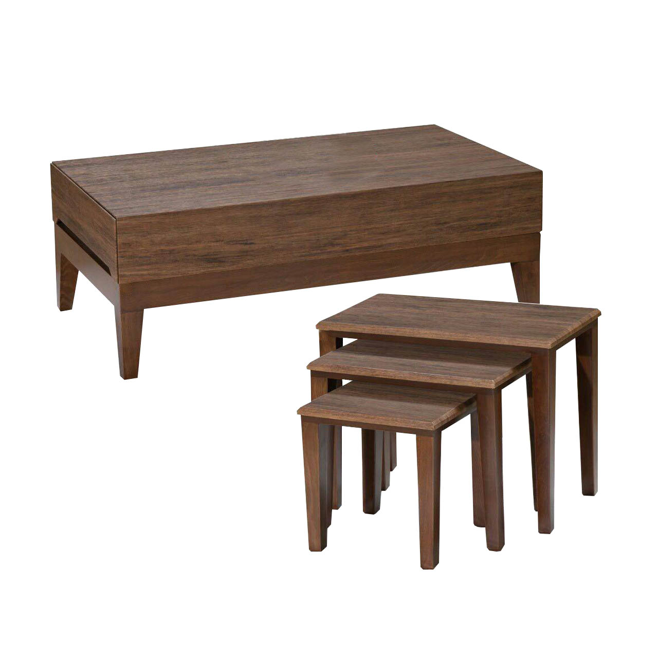 میز جلو مبلی و عسلی مدل RJM32-Br مجموعه 4 عددی 