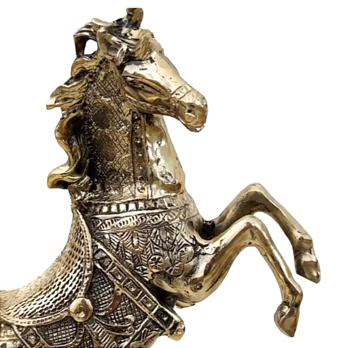 مجسمه برنجی مدل اسب پرشی کد H-1162