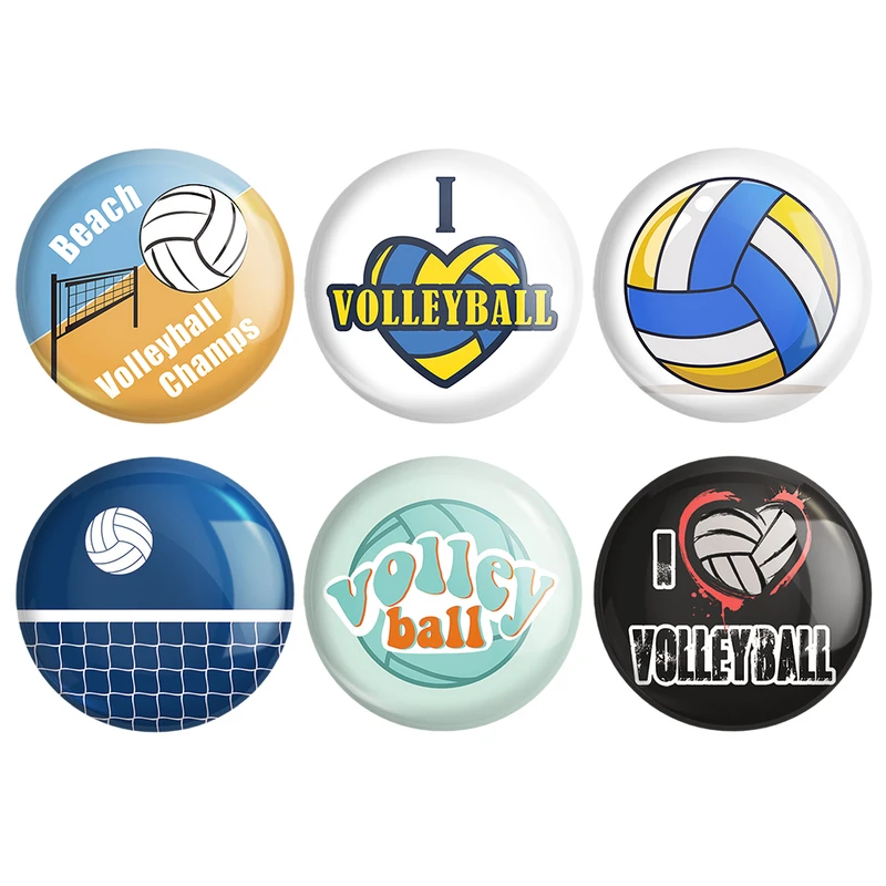 مگنت خندالو طرح والیبال Volleyball کد 1702B مجموعه 6 عددی