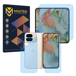 Master Resistant model matte anti-blue ray screen protector suitable for Google Pixel 9 Pro Fold mobile phone along with back protector