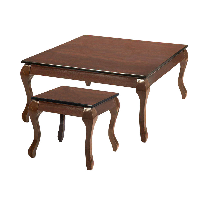 میز جلو مبلی و عسلی مدل RJM3-Br مجموعه 3 عددی