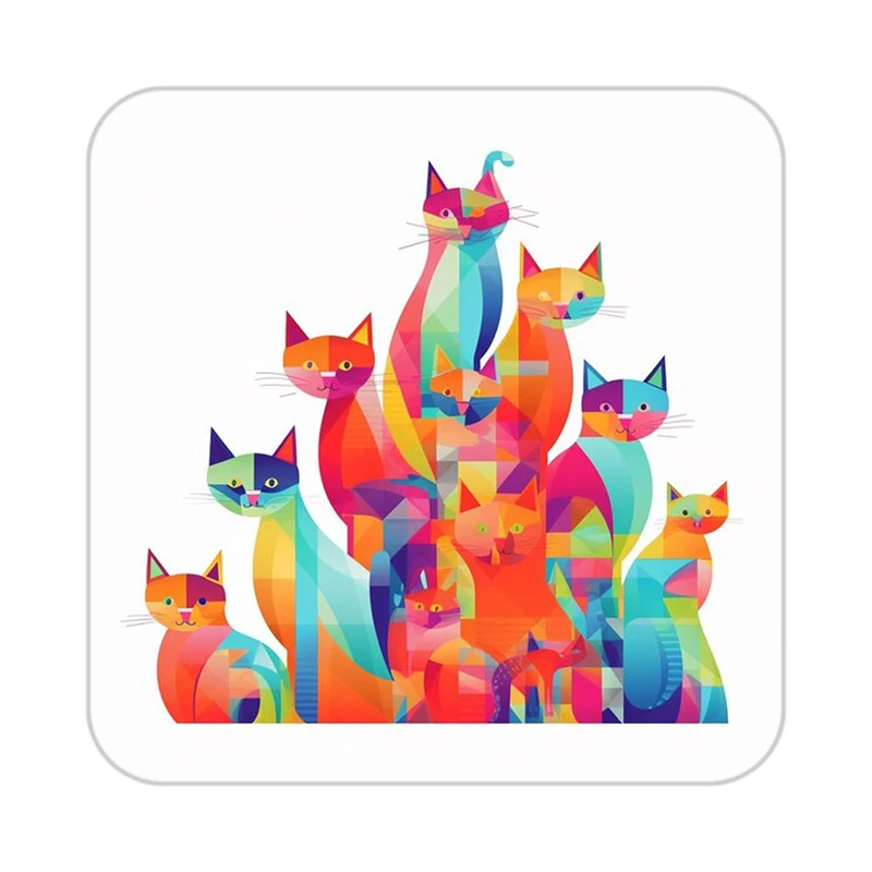 زیر لیوانی کاکتی طرح حیوانات رنگی مدل mp26782