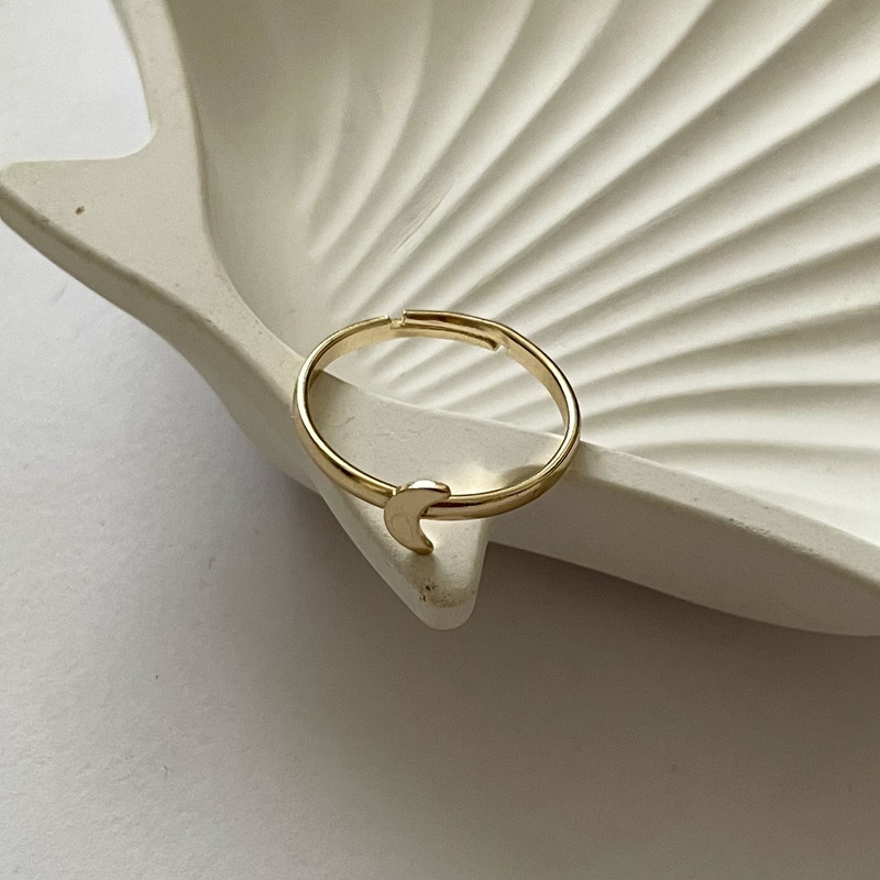 انگشتر زنانه مدل مکمل ماه بسته دو عددی