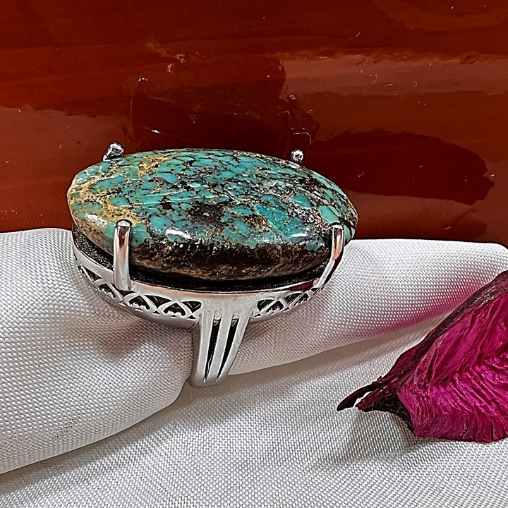 انگشتر نقره زنانه مدل فیروزه glsr-24600