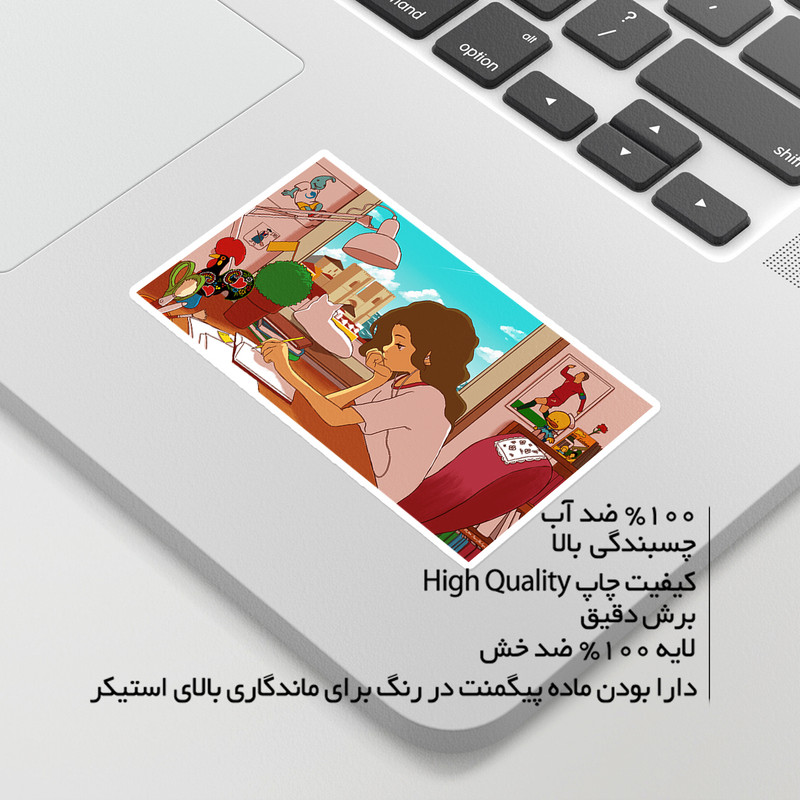 استیکر لپ تاپ ماسا دیزاین طرح Lofi مدل STK1586