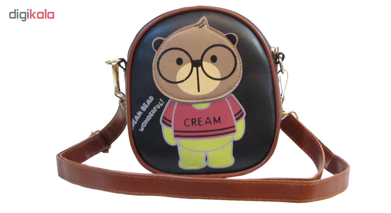 کیف دوشی دخترانه مدل Cream Bear