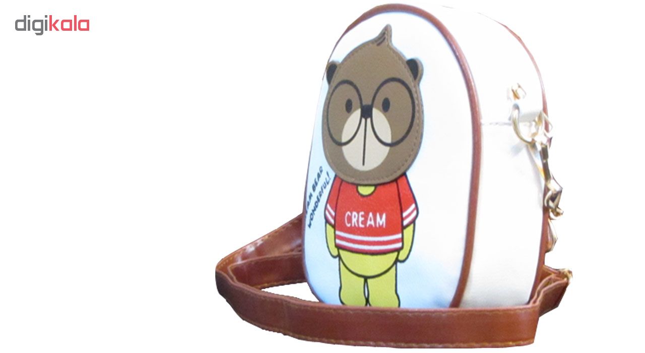 کیف دوشی دخترانه مدل Cream Bear -  - 13