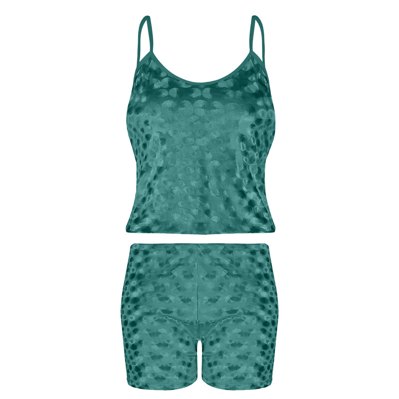 ست تاپ و شلوارک زنانه مدل مخمل