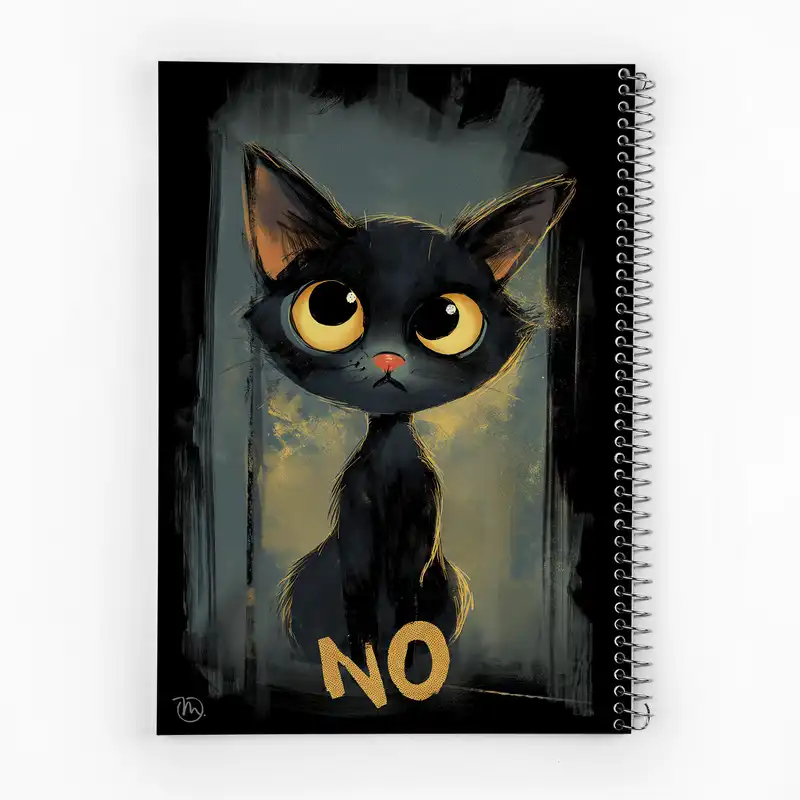 دفتر زبان 50 برگ مدوپد مدل سه خط طرح گربه کد DF14752