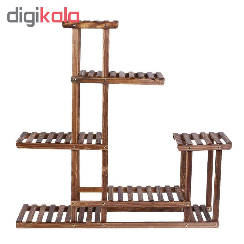 استند گلدان چوبی، ابعاد 96×95×25 سانتی‌متر، مدل gol3، چوب نراد خارجی، قابل مونتاژ، وزن 5000 گرم