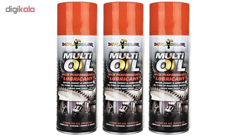 اسپری روان کننده و زنگ بر دوپلی کالر مدل Multi Oil حجم 400 میلی لیتر بسته 3 عددی