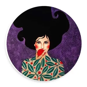  دیوارکوب طرح نقاشی آبستره بانو و سیب مدل wtb735