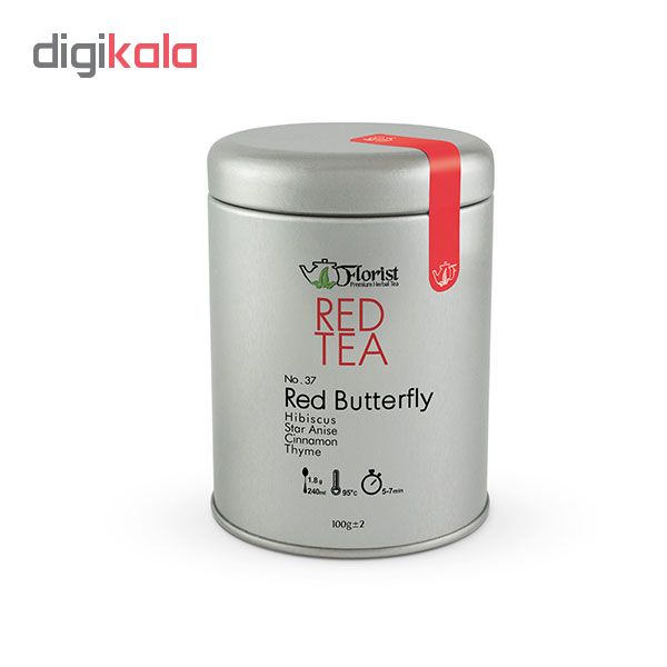 دمنوش پروانه قرمز فلوریست مقدرا 100 گرم