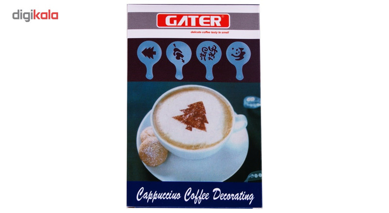 شابلون تزیینی قهوه مدلGater مجموعه 16 عددی