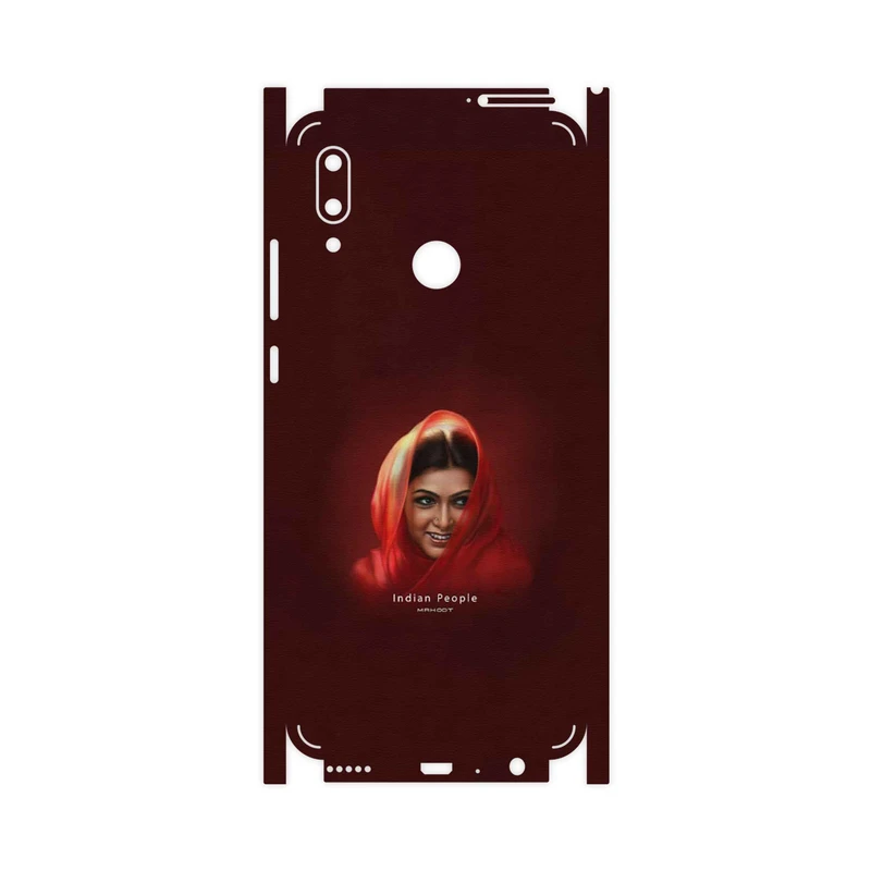 برچسب پوششی ماهوت مدل Portrait of an Indian Woman-FullSkin مناسب برای گوشی موبایل هوآوی P Smart 2019