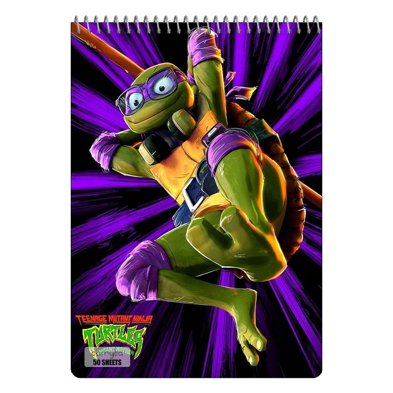 دفتر نقاشی 50 برگ سیمی کارنیکا طرح لاک پشت های نینجا Teenage Mutant Ninja Turtles کد 32109