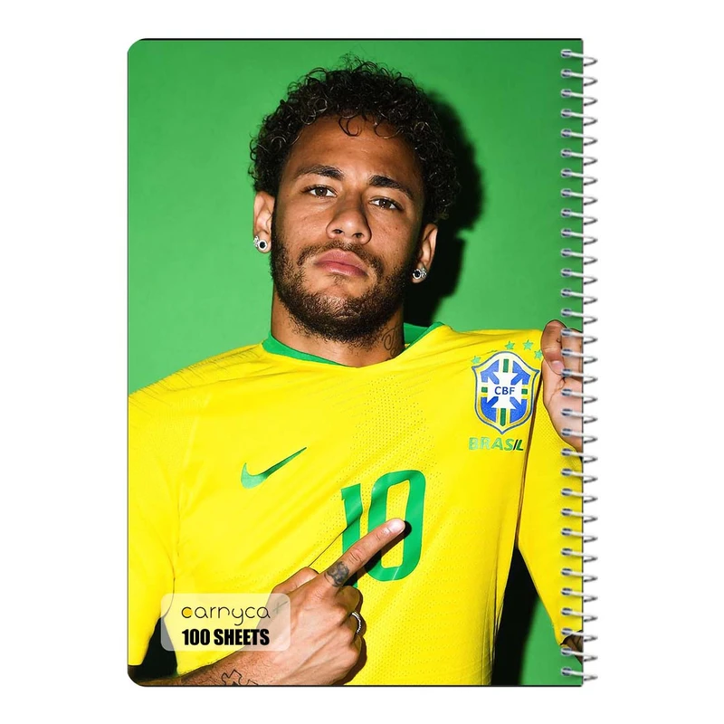 دفتر شطرنجی 100 برگ سیمی کارنیکا طرح نیمار Neymar کد 68447