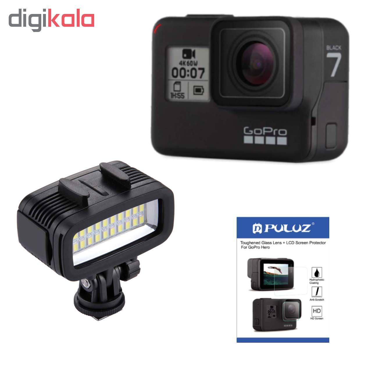 دوربین فیلم برداری ورزشی گوپرو مدل HERO7 Black Quick Stories به همراه لوازم جانبی پلوز