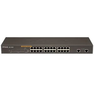 سوییچ 24 پورت مگابیتی، غیر مدیریتی و رکمونت دی-لینک مدل DES-1026G با دو پورت گیگابیتی