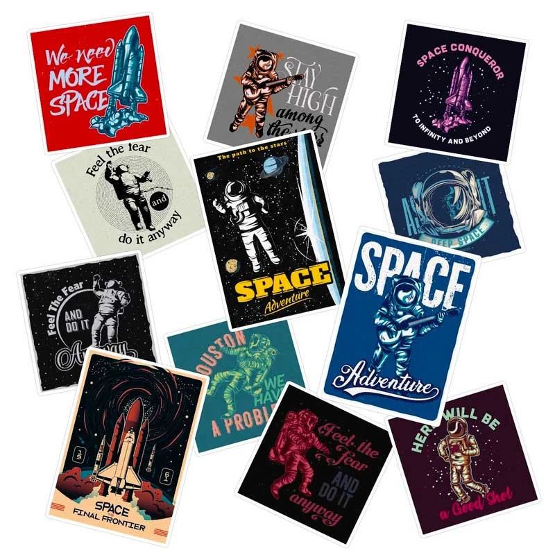   استیکر لپ تاپ ماسا دیزاین طرح SPACE کد COLSA مجموعه 12 عددی