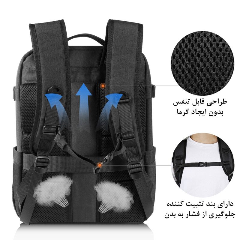 کوله پشتی دوربین پلوز مدل Solar Power