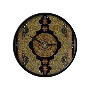 ساعت دیواری مدوپد طرح قالی قم ترنج طره‌دار مدل C-Ghom167
