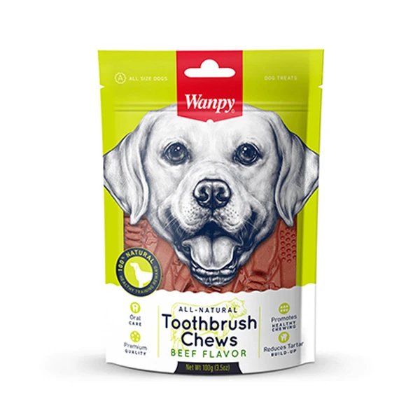 غذای تشویقی سگ ونپی مدل Toothbrush Chews Beef Flavor Flavor وزن 100 گرم