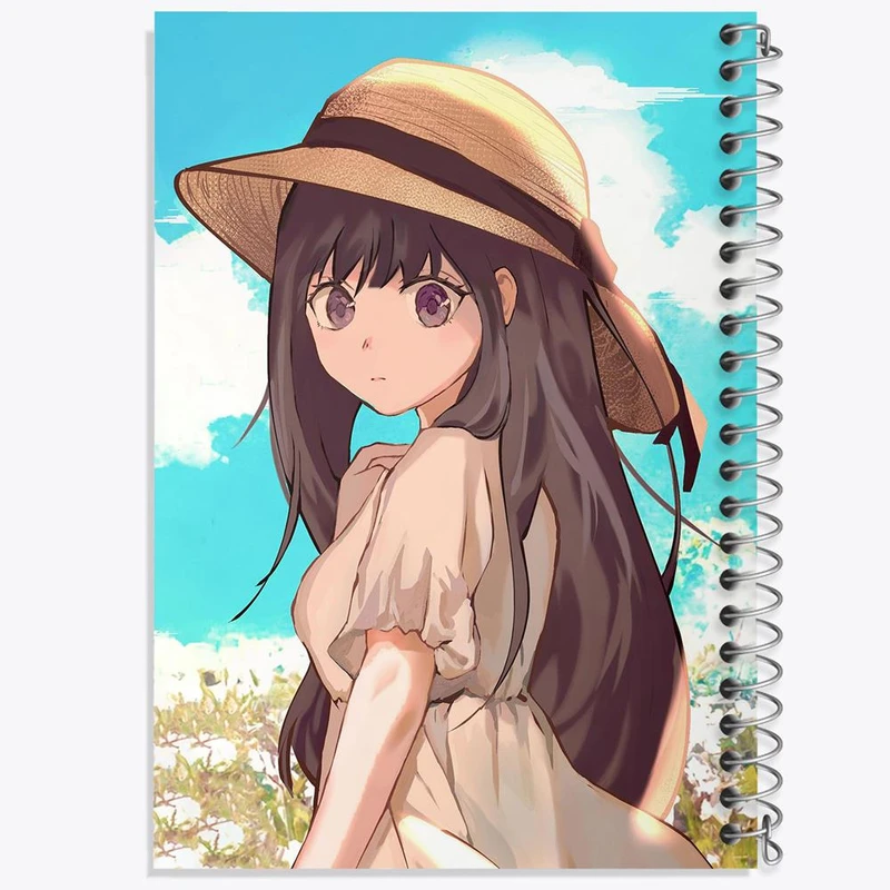 دفتر نقاشی 50 برگ خندالو مدل تاکینا انیمه لیکوریس ریکویل Lycoris Recoil کد 23025