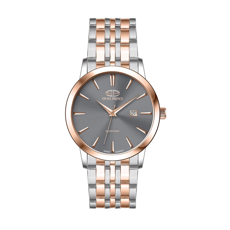 ساعت مچی عقربه‌ای کوارتز مردانه سوئیس پرینس مدل SP2025G.60.3