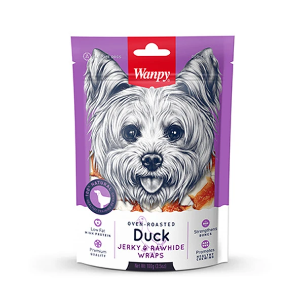 غذای تشویقی سگ ونپی مدل Duck Jerky And Rawhide Wraps وزن 100 گرم