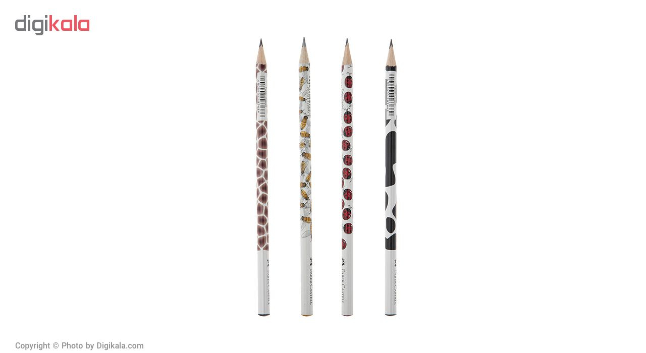 مداد مشکی Faber-Castel طرح حیوانات - بسته 4 عددی