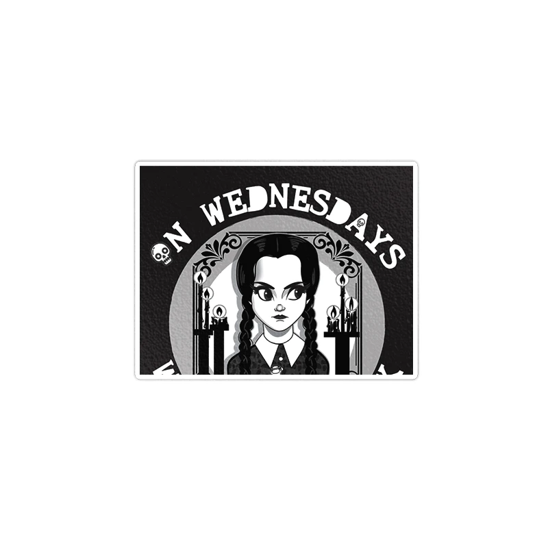        استیکر لپ تاپ ویندی دیزاین طرح wednesday مدل 1601