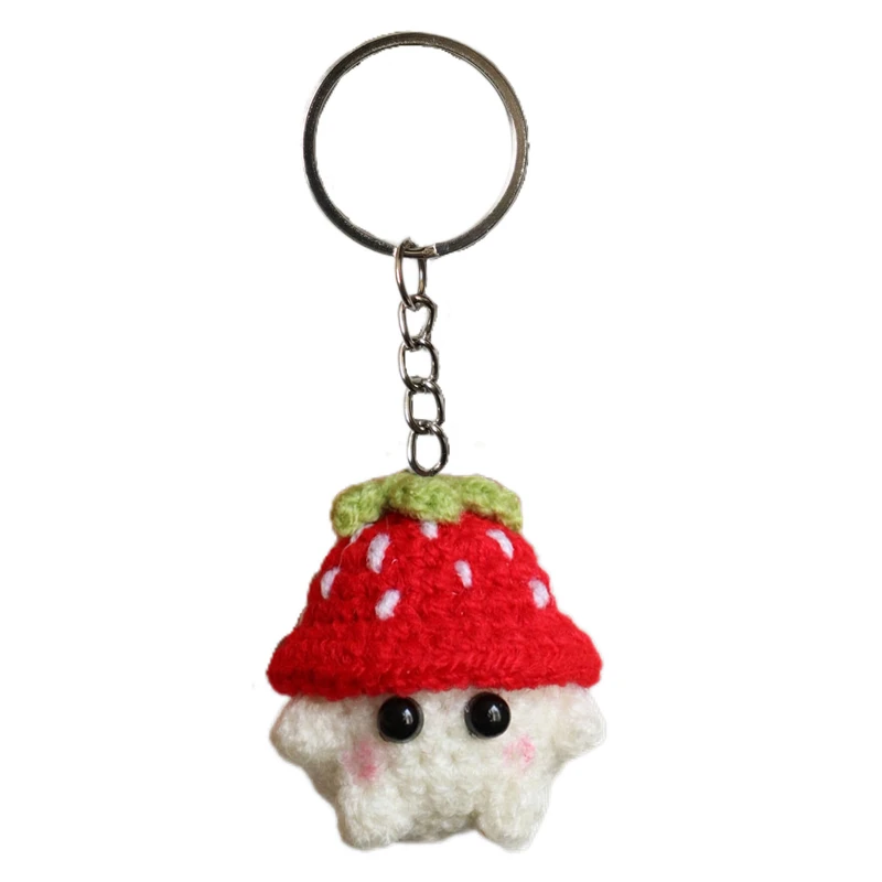 جاکلیدی بافتنی مدل توت فرنگی 