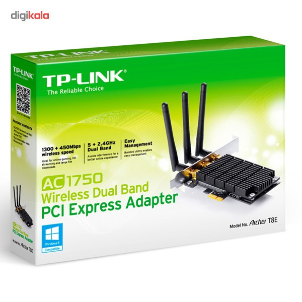 کارت شبکه AC1750 تی پی-لینک مدل Archer T8E