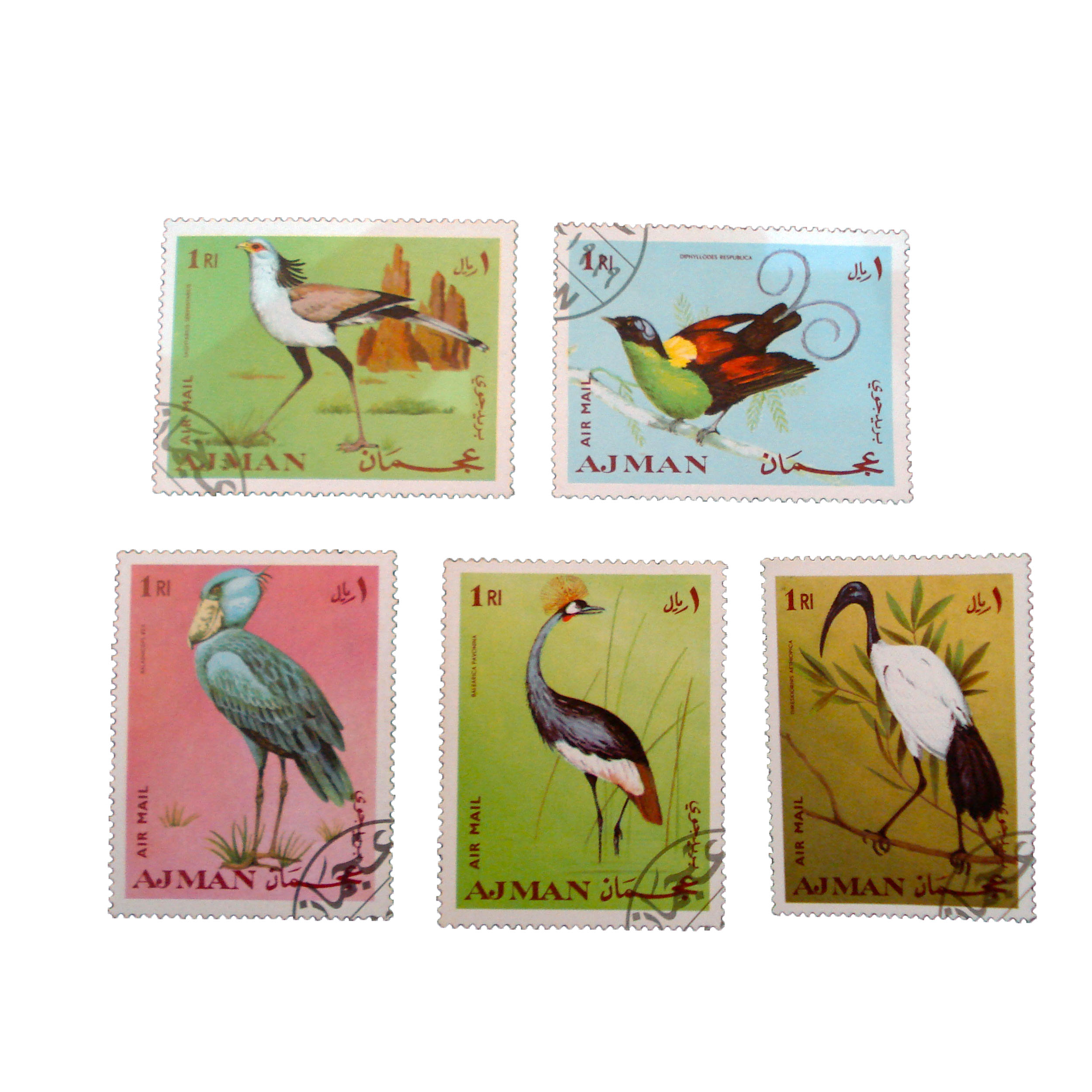 تمبر یادگاری مدل پرنده کد bc-1462 مجموعه bc-1462 مجموعه 5 عددی 