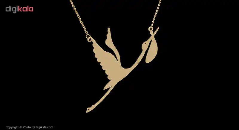 گردنبند طلا 18عیار زنانه زرمان مدل MM0870 طرح لک لک