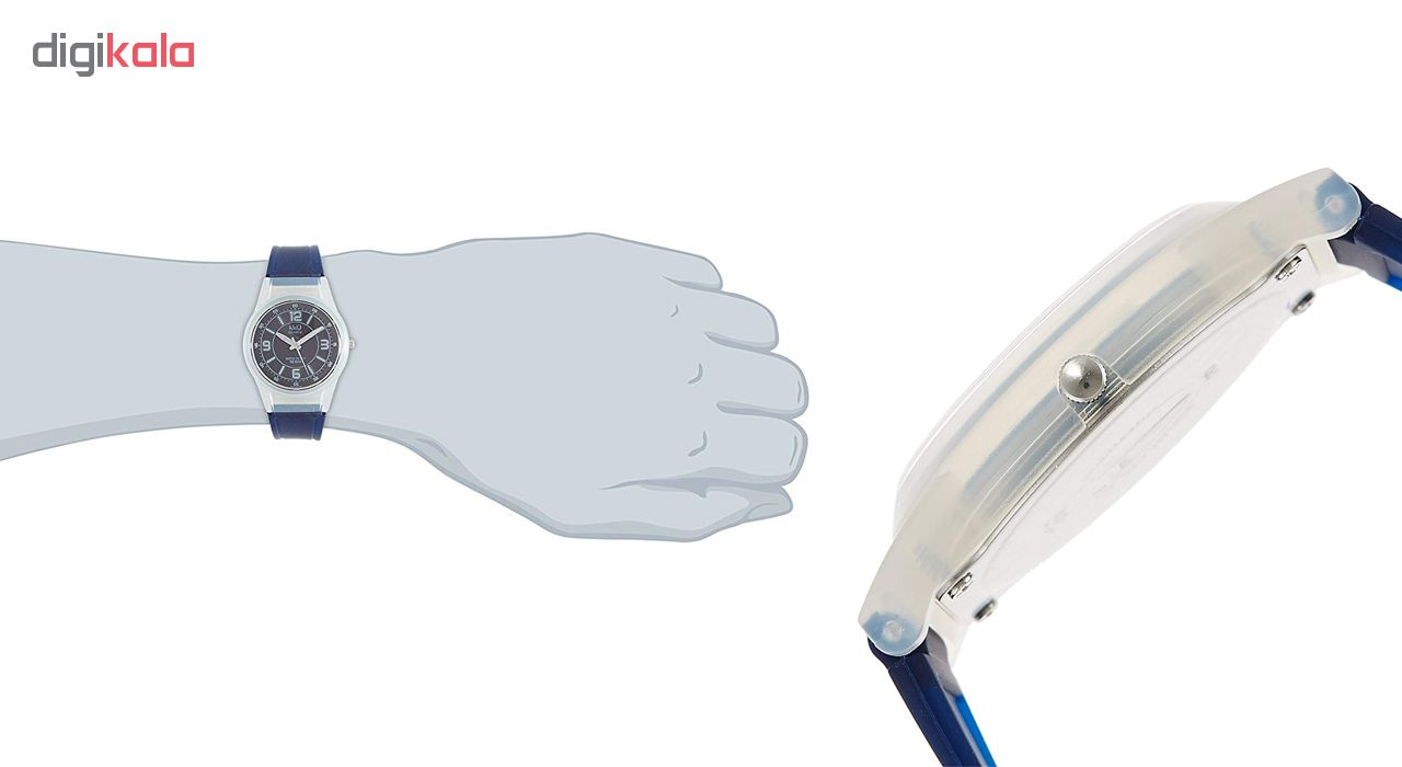 ساعت مچی عقربه ای کیو اند کیو مدل vq50j007y به همراه دستمال مخصوص برند کلین واچ